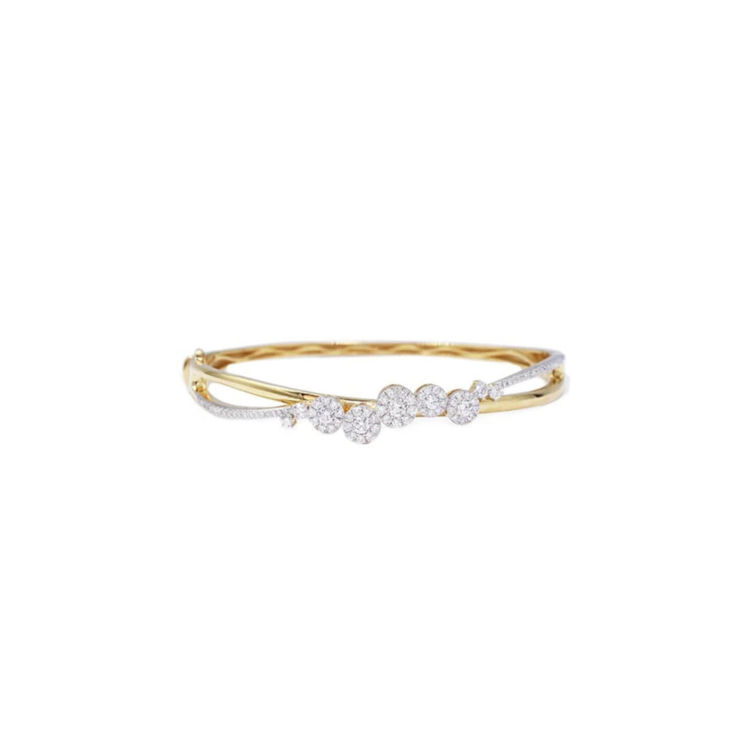Five Cluster Diamond Bangle