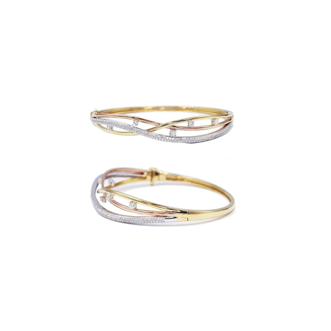 Twisted Double line Bangle