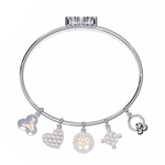 Load image into Gallery viewer, Lab Diamond Charms Bracelet – Symbols of Love, Life &amp; Endless Possibilities
