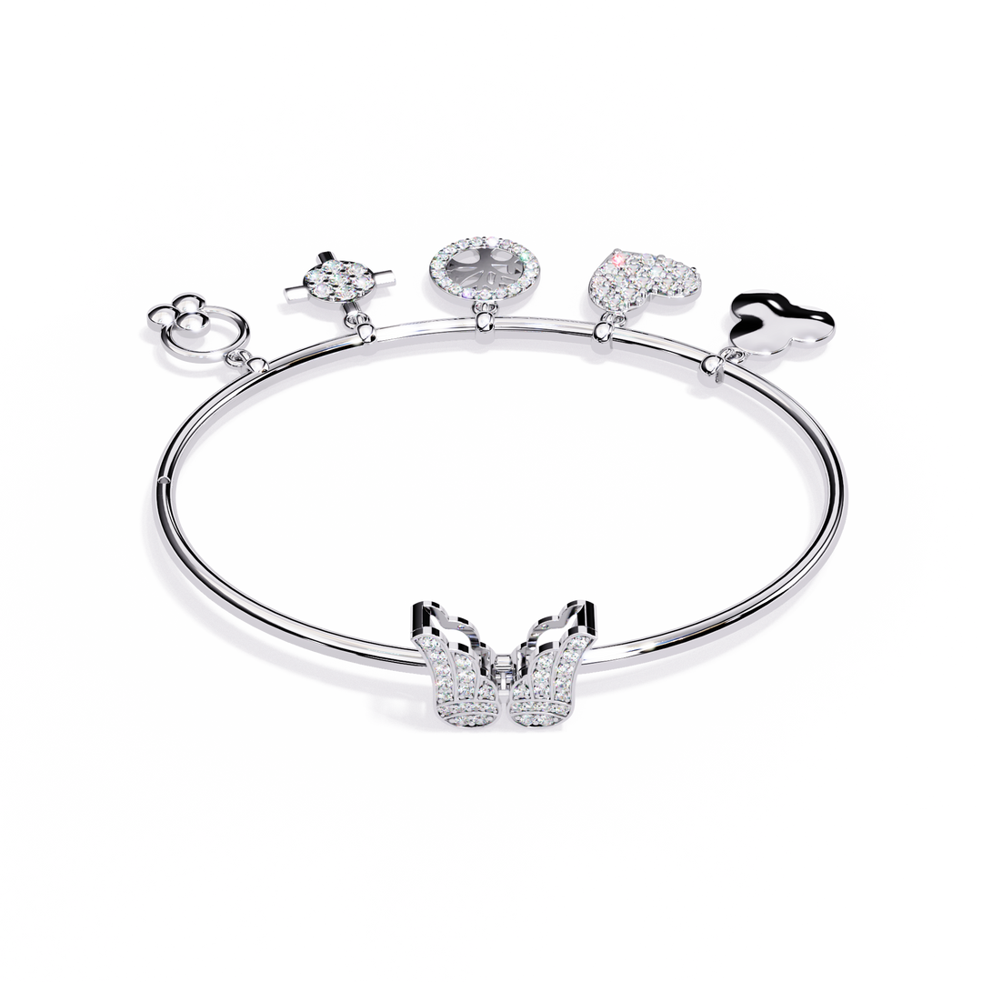 Lab Diamond Charms Bracelet – Symbols of Love, Life & Endless Possibilities