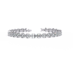 Load image into Gallery viewer, Blooming Marquise &amp; Round Lab Diamond Bracelet — 6.50ct Total, D–F Color, VVS–VS Clarity, 18K Gold
