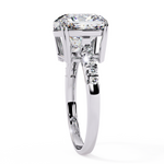 Load image into Gallery viewer, 3.50 Carat Brilliant Round Cut Lab Grown Diamond Ring – VVS2, E Color | Round Diamond Accents in 18K Gold