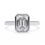 Load image into Gallery viewer, 18K Lab Grown Diamond Emerald Cut Ring