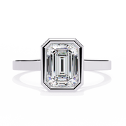 18K Lab Grown Diamond Emerald Cut Ring