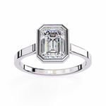 Load image into Gallery viewer, 18K Lab Grown Diamond Emerald Cut Ring
