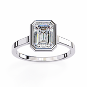 18K Lab Grown Diamond Emerald Cut Ring