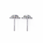 Load image into Gallery viewer, Celestial Bloom Lab Diamond Drop Earrings | VVS–VS D-E-F Diamond Halo Design