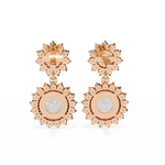 Load image into Gallery viewer, Celestial Bloom Lab Diamond Drop Earrings | VVS–VS D-E-F Diamond Halo Design