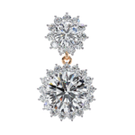 Load image into Gallery viewer, Celestial Bloom Lab Diamond Drop Earrings | VVS–VS D-E-F Diamond Halo Design