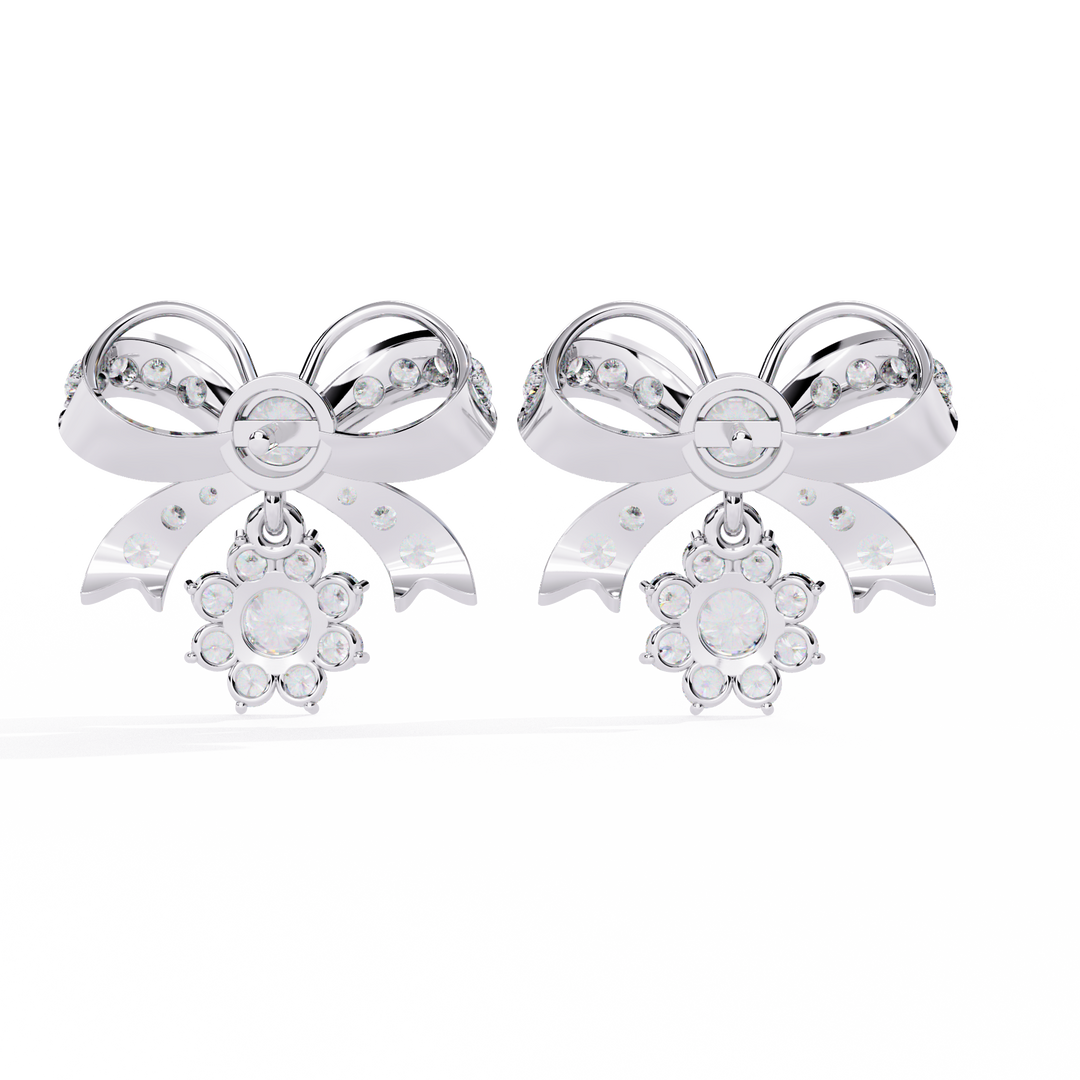 Mamiya Diamonds – Eternal Knot Lab Diamond Earrings with 18K Gold