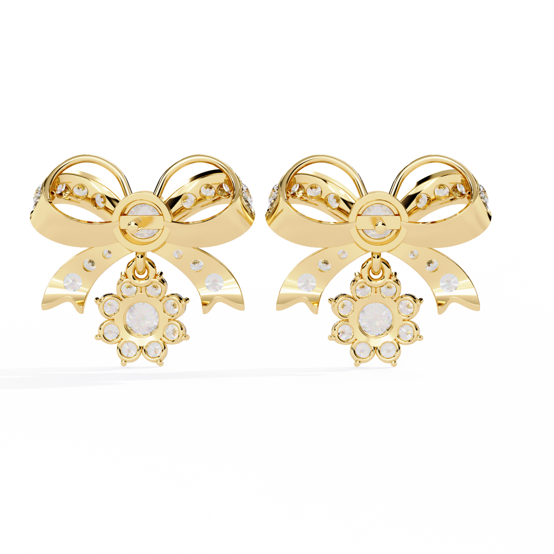 Mamiya Diamonds – Eternal Knot Lab Diamond Earrings with 18K Gold