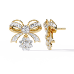 Load image into Gallery viewer, Mamiya Diamonds – Eternal Knot Lab Diamond Earrings with 18K Gold