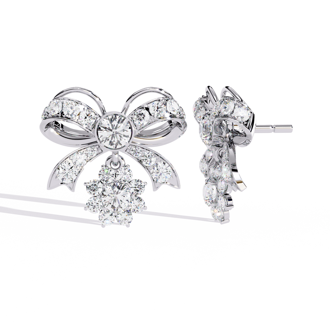 Mamiya Diamonds – Eternal Knot Lab Diamond Earrings with 18K Gold