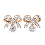 Load image into Gallery viewer, Mamiya Diamonds – Eternal Knot Lab Diamond Earrings with 18K Gold