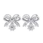 Load image into Gallery viewer, Mamiya Diamonds – Eternal Knot Lab Diamond Earrings with 18K Gold
