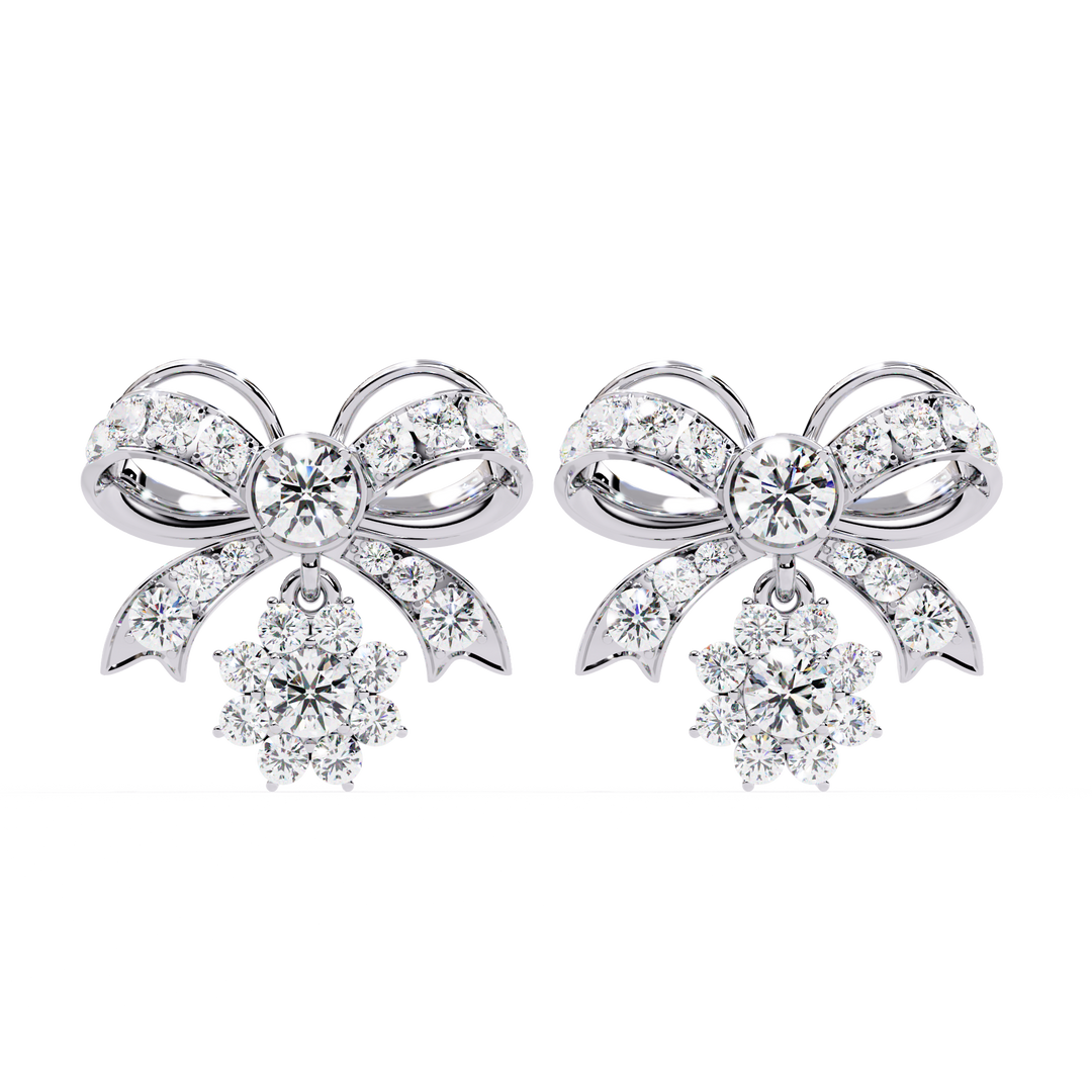Mamiya Diamonds – Eternal Knot Lab Diamond Earrings with 18K Gold