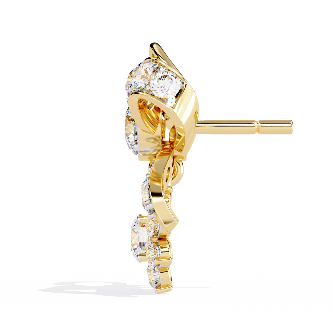 Mamiya Diamonds – Eternal Knot Lab Diamond Earrings with 18K Gold