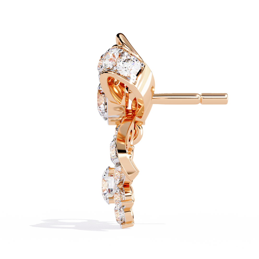 Mamiya Diamonds – Eternal Knot Lab Diamond Earrings with 18K Gold