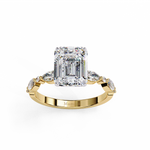 Load image into Gallery viewer, Emerald Cut Diamond Engagement Ring
