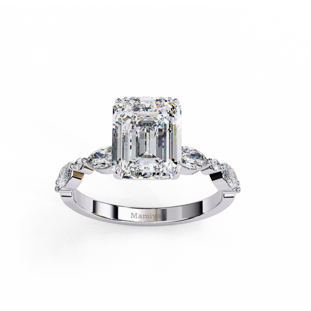 Emerald Cut Diamond Engagement Ring