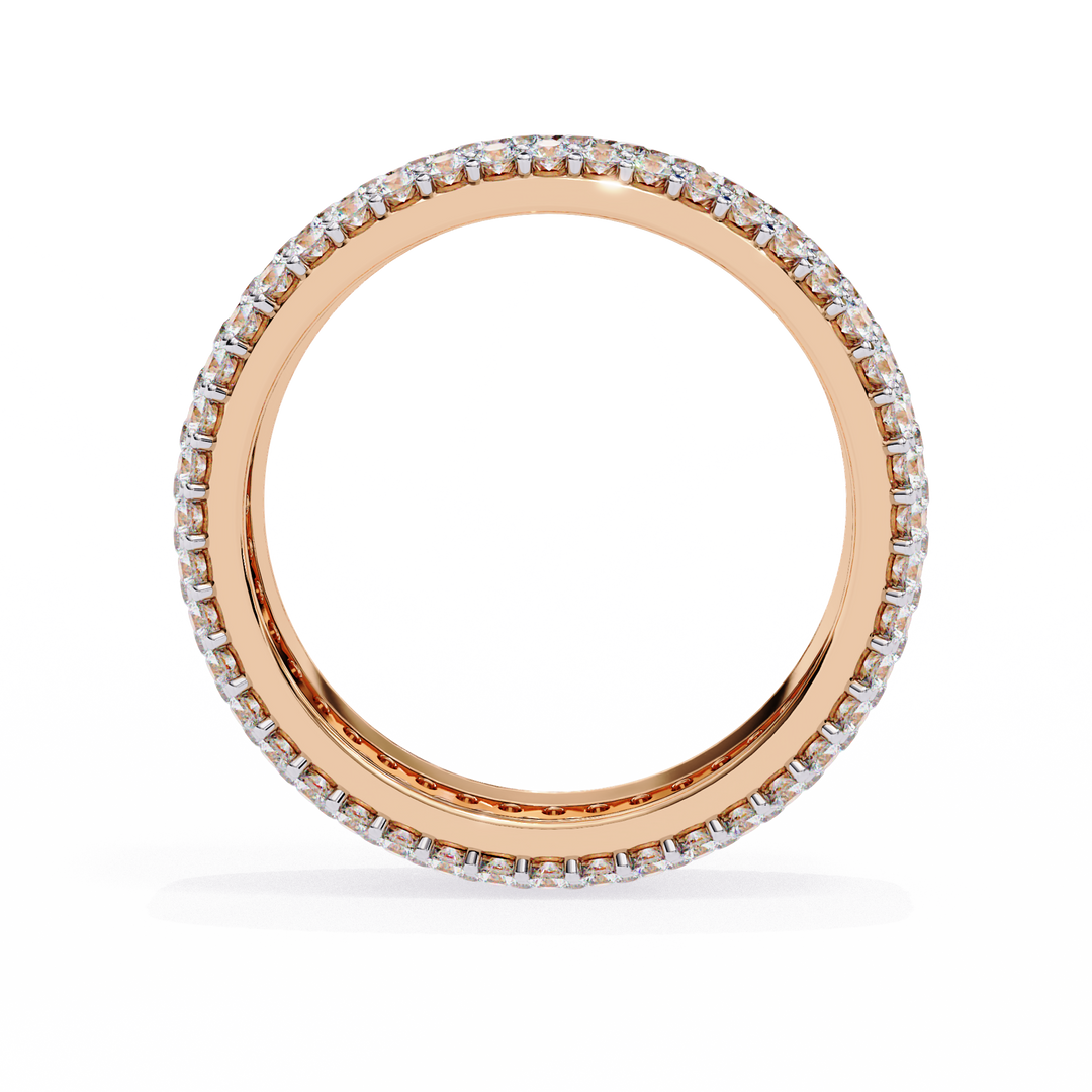 Full Pavée Lab-Grown Diamond Eternity Ring – Wide Band | 18K Gold