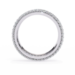 Load image into Gallery viewer, Full Pavée Lab-Grown Diamond Eternity Ring – Wide Band | 18K Gold