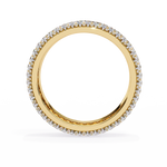 Load image into Gallery viewer, Full Pavée Lab-Grown Diamond Eternity Ring – Wide Band | 18K Gold