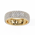 Load image into Gallery viewer, Full Pavée Lab-Grown Diamond Eternity Ring – Wide Band | 18K Gold
