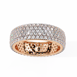 Load image into Gallery viewer, Full Pavée Lab-Grown Diamond Eternity Ring – Wide Band | 18K Gold