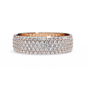 Full Pavée Lab-Grown Diamond Eternity Ring – Wide Band | 18K Gold
