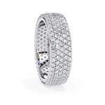 Load image into Gallery viewer, Full Pavée Lab-Grown Diamond Eternity Ring – Wide Band | 18K Gold