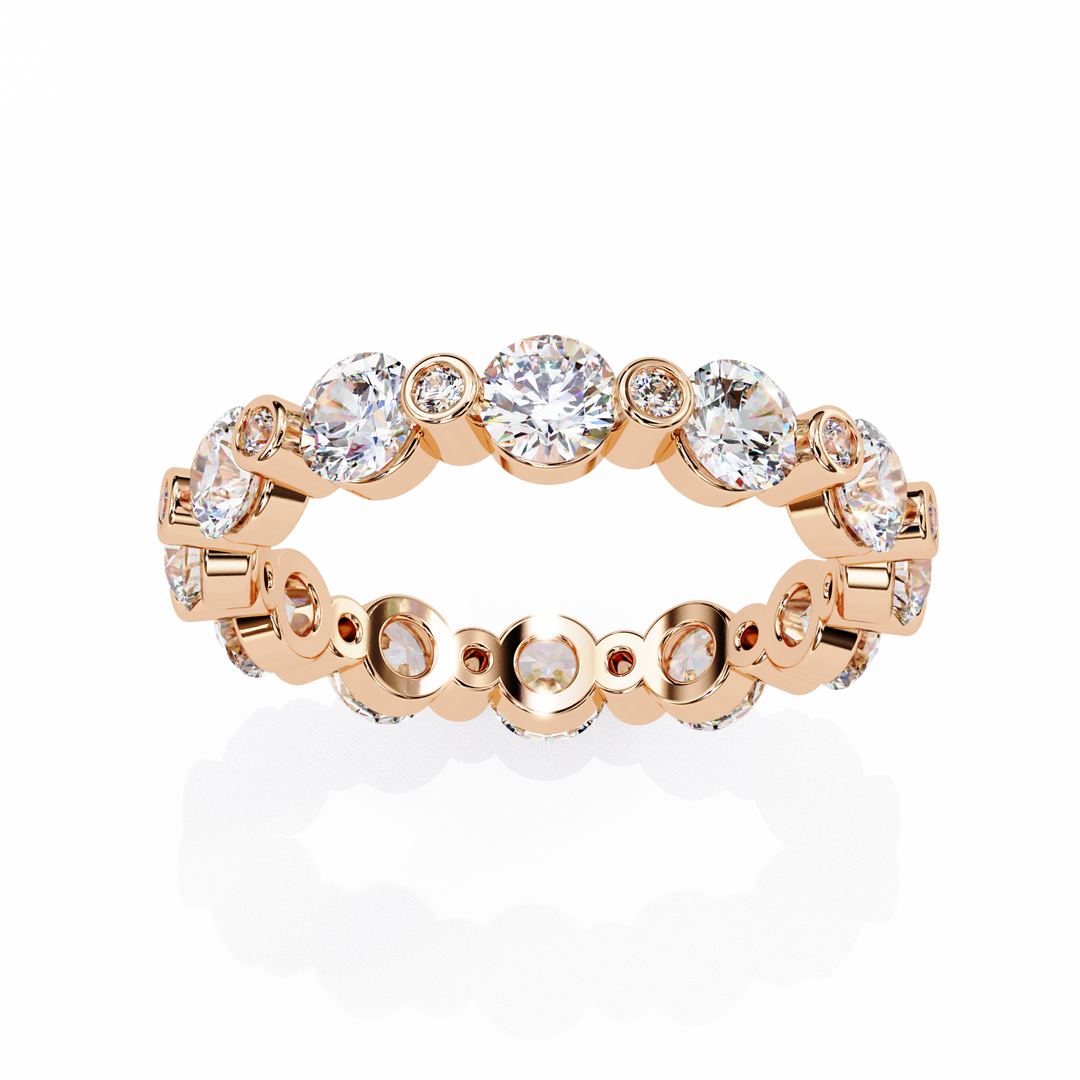 💎 Full Eternity Lab-Grown Diamond Ring – 2.65ct | 18K Gold