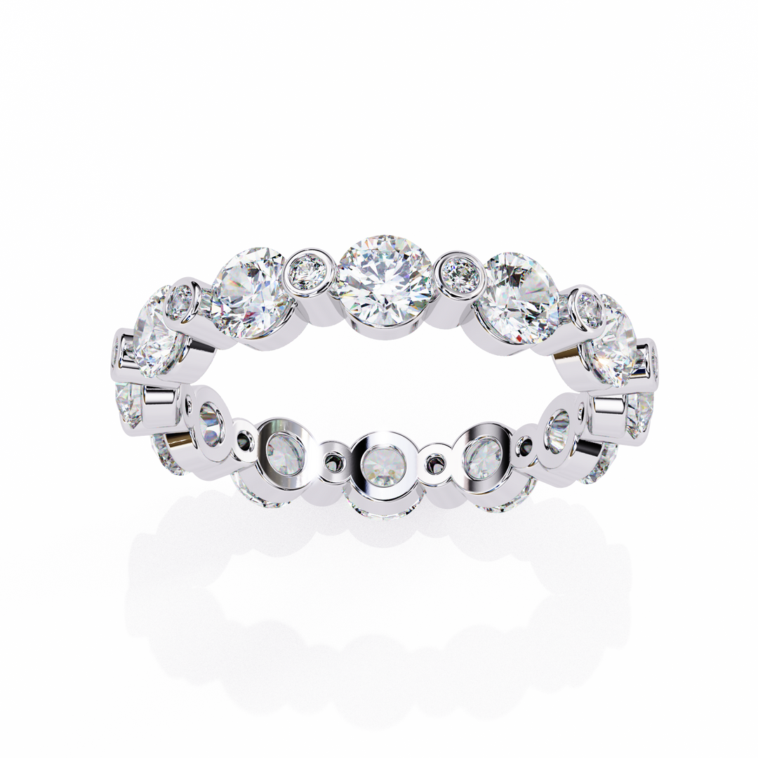 💎 Full Eternity Lab-Grown Diamond Ring – 2.65ct | 18K Gold