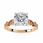 Load image into Gallery viewer, 2.50CT Cushion Cut Lab Diamond Engagement Ring in 18K Gold | VVS2 Clarity | F Color