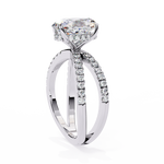 Load image into Gallery viewer, ✨ Celestia Criss cross Oval Lab Grown Diamond Ring – 2.50CT | 18K Gold