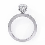 Load image into Gallery viewer, ✨ Celestia Criss cross Oval Lab Grown Diamond Ring – 2.50CT | 18K Gold