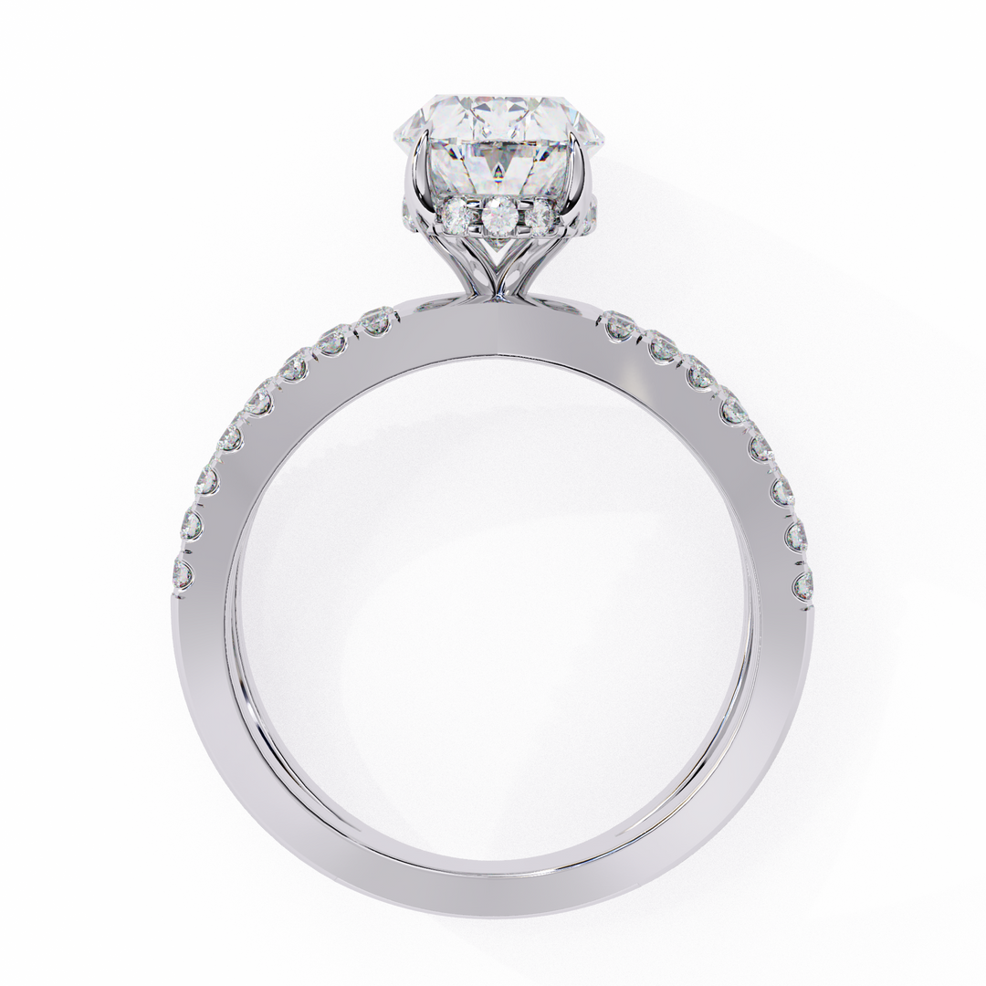 ✨ Celestia Criss cross Oval Lab Grown Diamond Ring – 2.50CT | 18K Gold