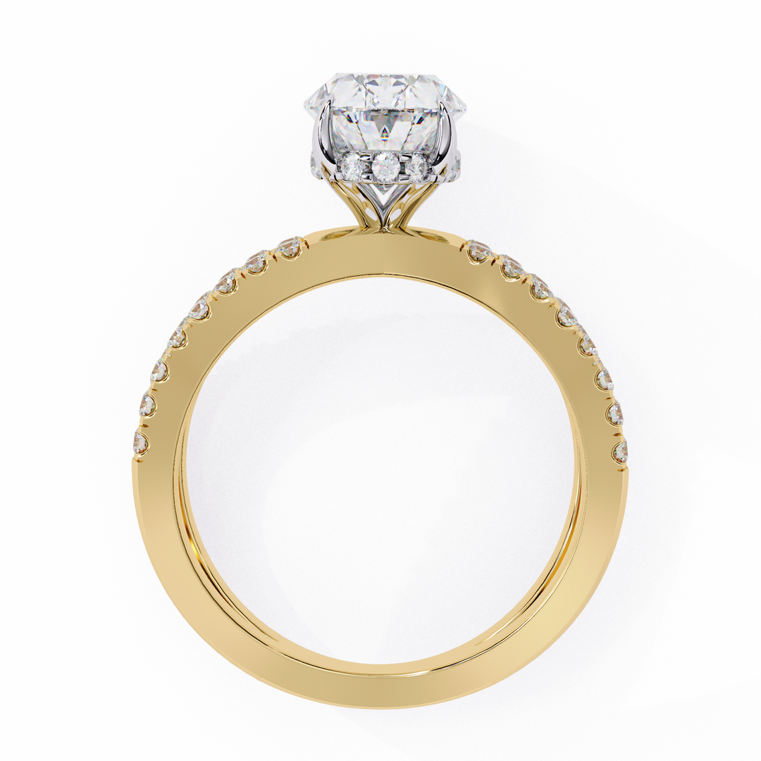✨ Celestia Criss cross Oval Lab Grown Diamond Ring – 2.50CT | 18K Gold