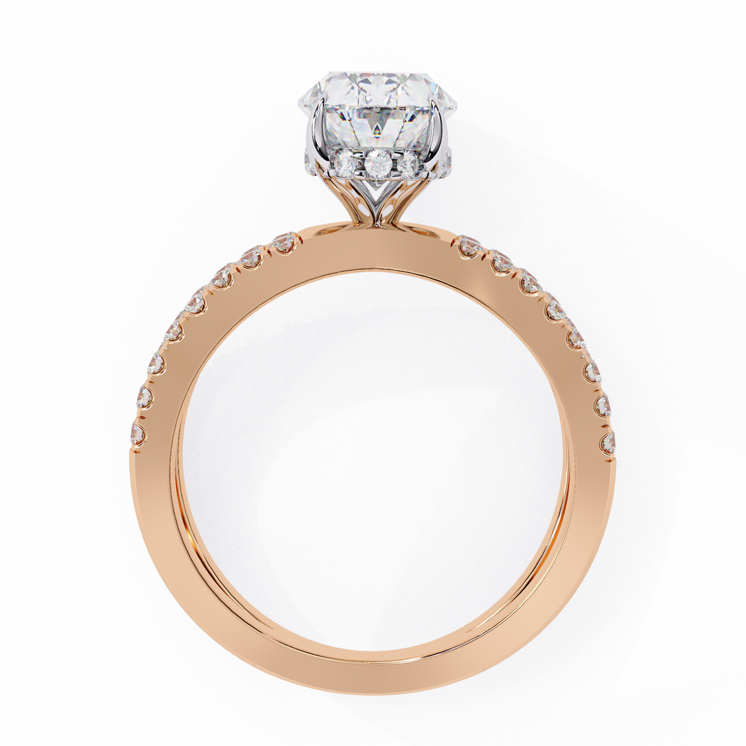 ✨ Celestia Criss cross Oval Lab Grown Diamond Ring – 2.50CT | 18K Gold