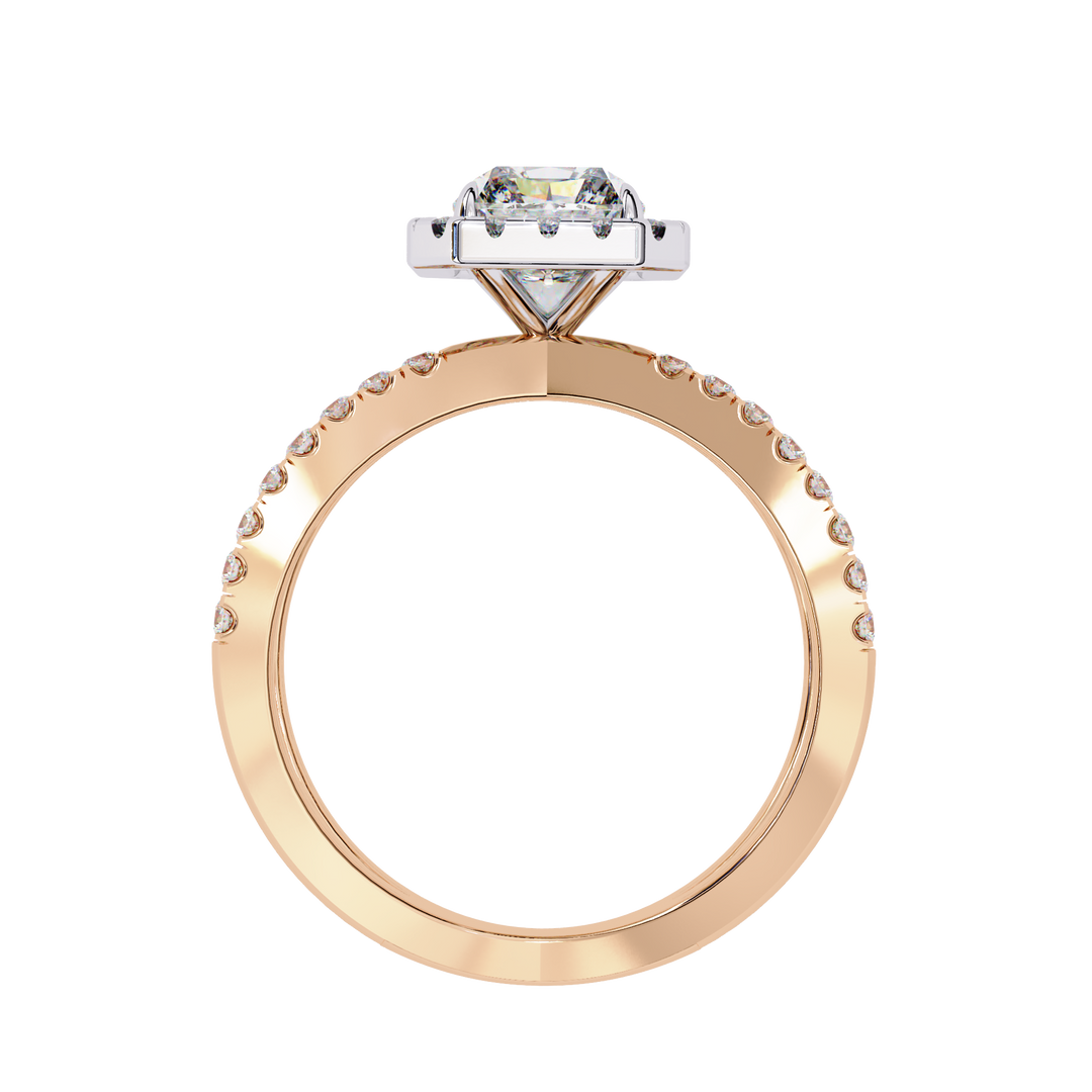 Exquisite 1.90CT Radiant Cut Lab Diamond Halo Ring in 18K Gold | VVS2 • E Color
