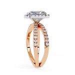 Load image into Gallery viewer, Exquisite 1.90CT Radiant Cut Lab Diamond Halo Ring in 18K Gold | VVS2 • E Color