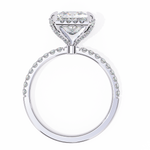 Load image into Gallery viewer, 2.50 Carat Princess Diamond Ring – VVS2, F Color | Round Diamond Accents in Gold