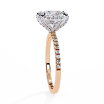Load image into Gallery viewer, 2.50 Carat Princess Diamond Ring – VVS2, F Color | Round Diamond Accents in Gold