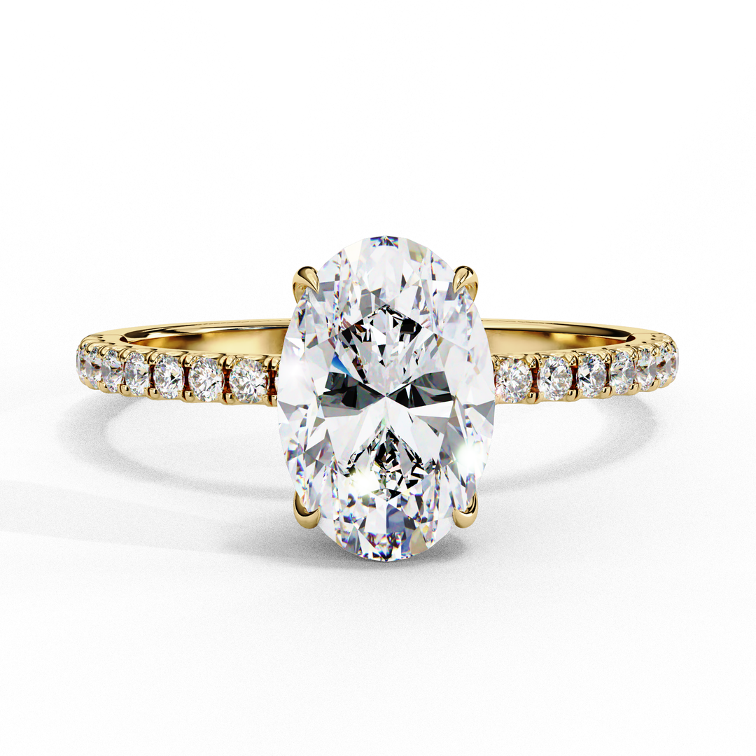 ✨ The Royale Élise — 2.00CT Oval Lab Grown Diamond Ring in 18K Gold