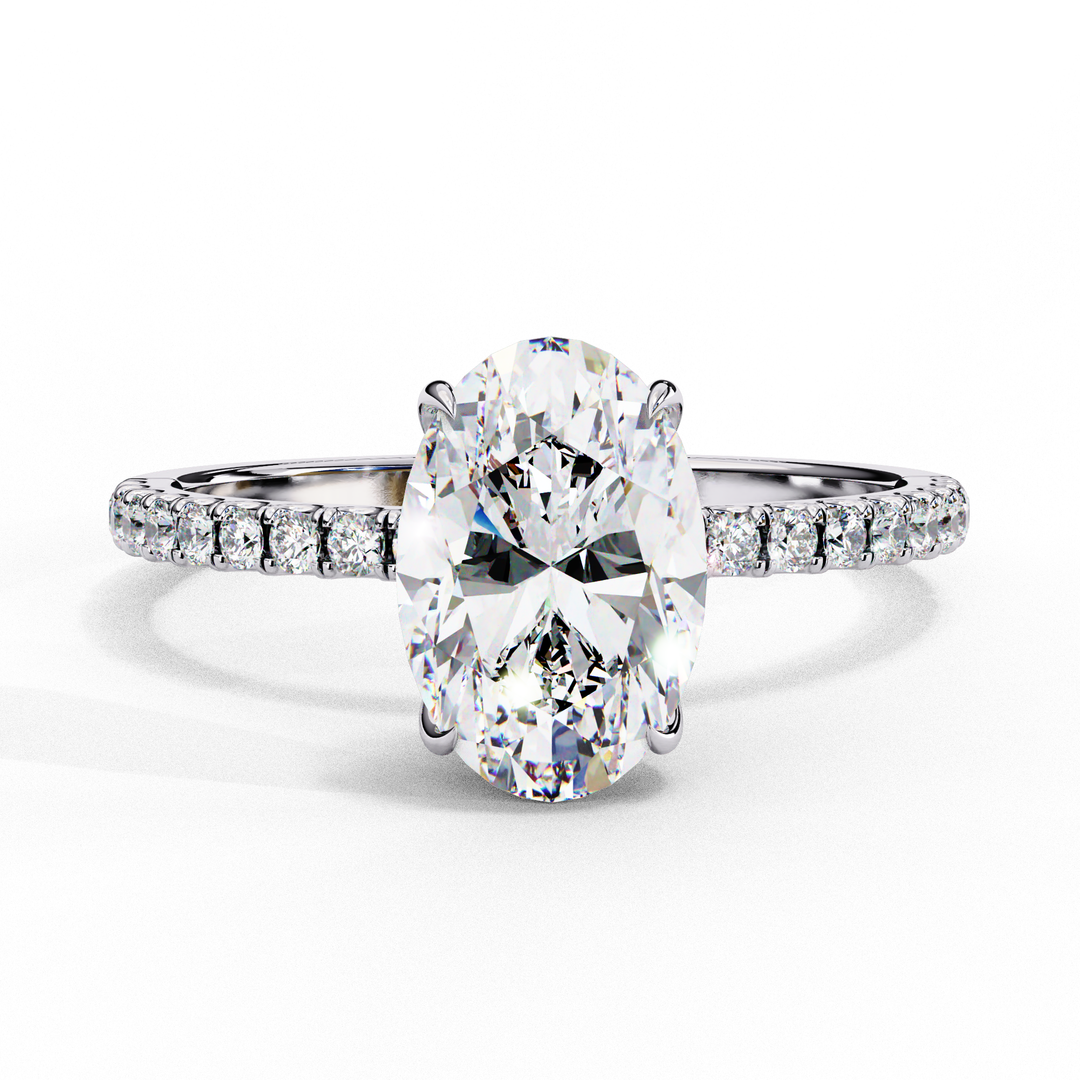 ✨ The Royale Élise — 2.00CT Oval Lab Grown Diamond Ring in 18K Gold