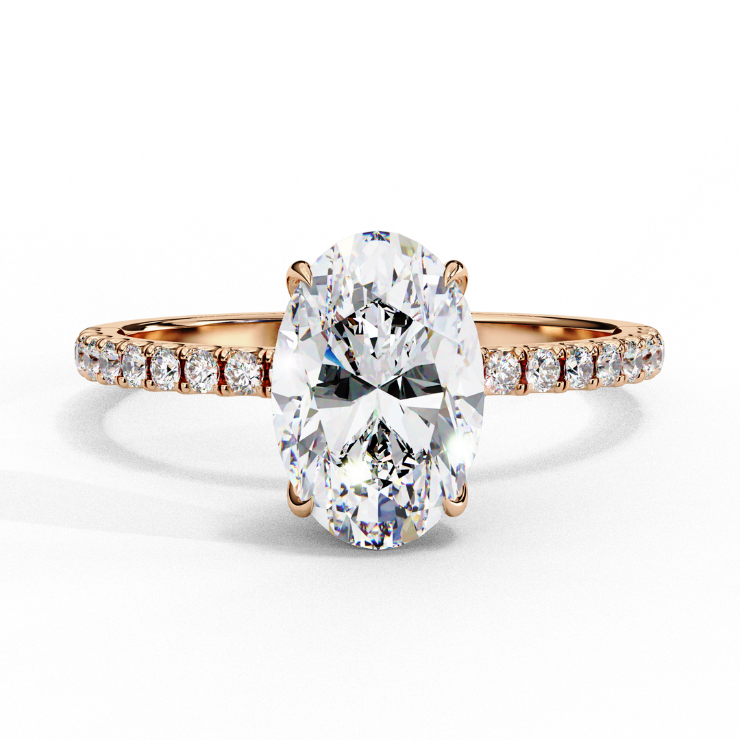 ✨ The Royale Élise — 2.00CT Oval Lab Grown Diamond Ring in 18K Gold