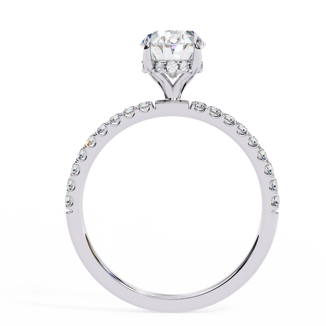 ✨ The Royale Élise — 2.00CT Oval Lab Grown Diamond Ring in 18K Gold