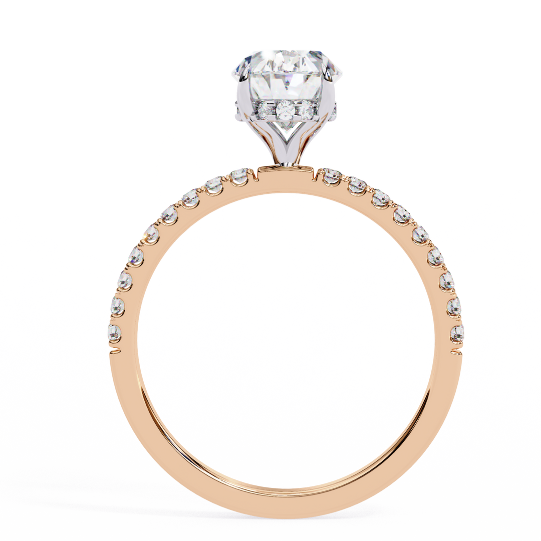 ✨ The Royale Élise — 2.00CT Oval Lab Grown Diamond Ring in 18K Gold
