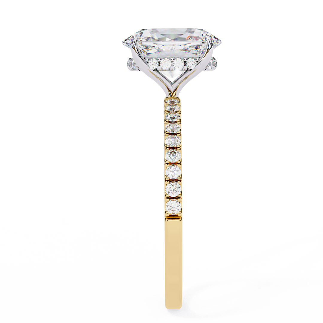✨ The Royale Élise — 2.00CT Oval Lab Grown Diamond Ring in 18K Gold