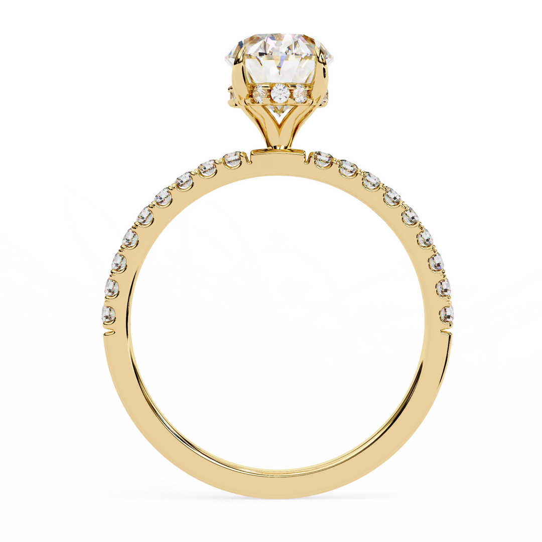 ✨ The Royale Élise — 2.00CT Oval Lab Grown Diamond Ring in 18K Gold